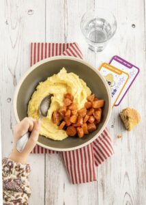 Polenta crémeuse, boeuf et champipi jolis